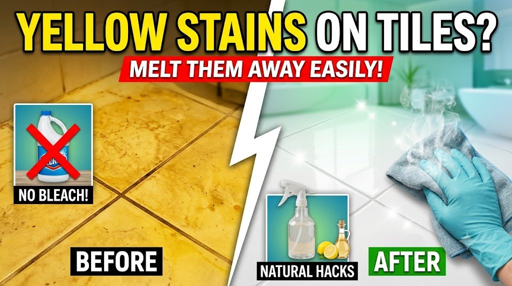 Bathroom Tiles Cleaning Hacks to Remove Yellow Stains Easily